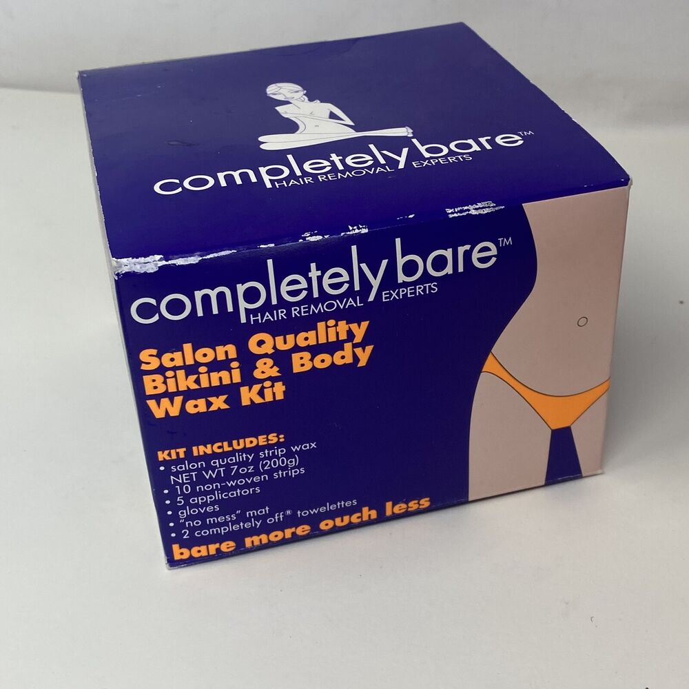 Completely Bare Facial Hair Removal  Kit Strip Wax 7.0 OzApplicators Gloves New