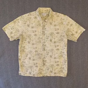 Traders Bay Shirt Mens XL Short Sleeve Button Front Palms Pineapples Cotton - Picture 1 of 14