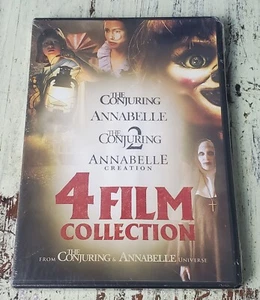 NEW The Conjuring, Annabelle, Conjuring 2, Annabelle Creation 4 Movie DVD Set - Picture 1 of 2