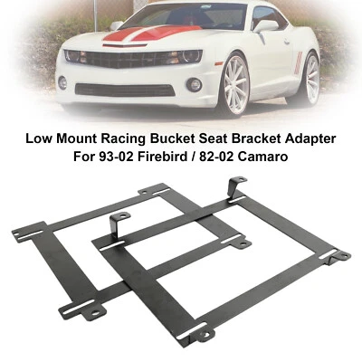 For 93-02 Firebird / 82-02 Camaro Low Mount Racing Bucket Seat Bracket Adapter - Image 1 of 4
