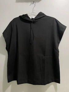 MNG Mango Black Sleeveless Hoodie NWT - Picture 1 of 12