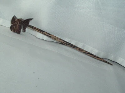 VINTAGE WOODEN DOLPHIN FISH BUN HAIR STICK UP DO HAIR ACCESSORY - Image 1 of 4
