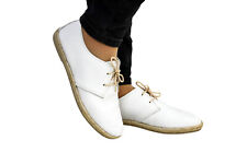 white lace-up shoes for women Handmade genuine leather tie shoes women's Oxford