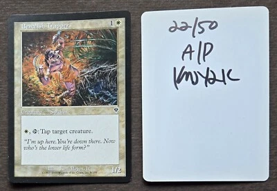 SIGNED MTG Magic Ken Meyer Jr Artist Proof _ Invasion _BENALISH TRAPPER _ 1/50! - Image 1 of 4