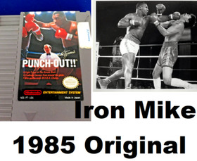 Videojuego de boxeo original Mike Tyson's Punch-Out 1985 para Nintendo NES, hecho en Jap&oacute;n