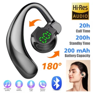 New Wireless Bluetooth Earpiece Trucker Headset Driving Noise Cancelling Earbuds - Picture 1 of 23