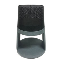 Fire Pit Firebowl Round Brazier Outdoor Garden Heater Clay Fiber Console Grey