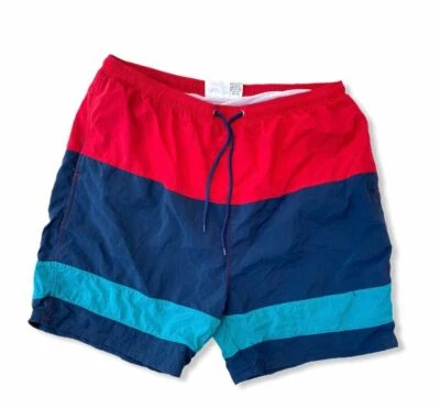 90s Jockey Colorblocking swimming Trunks (Mens XL) - Image 1 of 3