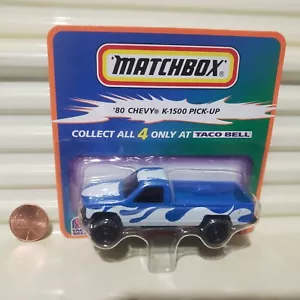 1999 Matchbox Taco Bell '80 CHEVY K1500 PICKUP Nu Mint in Sealed C9Mint BubblPak - Bild 1 von 3