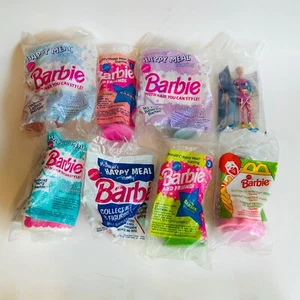 Mixed Lot of McDonald's Barbie Toys, New in Package, 8 Total, Different Years - Picture 1 of 11