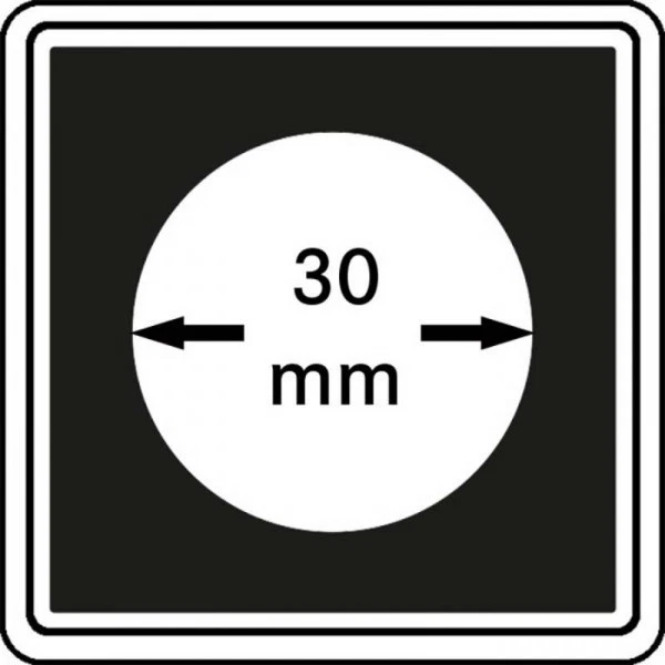 Lindner 2240030 Münzkapseln CARRÉE 30 mm, 4er Pack