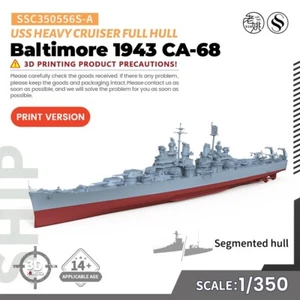 SSMODEL SSC350556S-A Modelo Kit USS Baltimore Heavy Cruiser 1943 CA-68 CASCO COMPLETO - Imagen 1 de 4