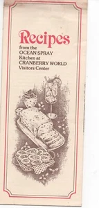 Recetas de la cocina Ocean Spray en Cranberry World Visitor Center, folleto - Imagen 1 de 1