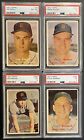 1957 Topps 4-Card Detroit Tigers Lot, all PSA 5 or better w/ 33, 223, 248, 258