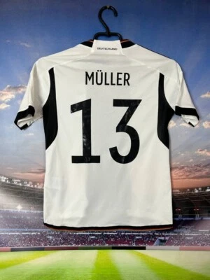 Muller Alemania Casa Camiseta Fútbol 2022 Equipo Camiseta Adidas Joven Talla M Foto 1 de 4