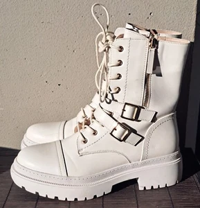 Bottine crème taille 39, semelle épaisse, Tres Bon etat - Picture 1 of 8