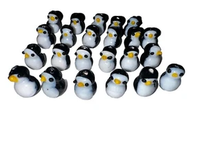 23 Lampwork Handmade Glass Novelty Jewelry Craft Penguin Beads - Picture 1 of 8