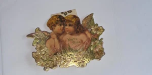 Vintage Small Cherub's Paper Gift Card printed in Hong Kong - Picture 1 of 12