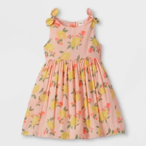 NEW! OshKosh Girls Pink Dress with Lemons, 5T - Imagen 1 de 7