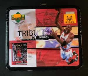 1999 Michael Jordan Tribute Lunch Box Sealed Never Opened, 30-card SET! - Imagen 1 de 4