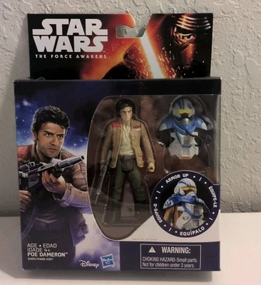 Figura de acción Hasbro Star Wars Poe Dameron Armor-Up 2015 Force Awakens 3,75" nueva Foto 1 de 4