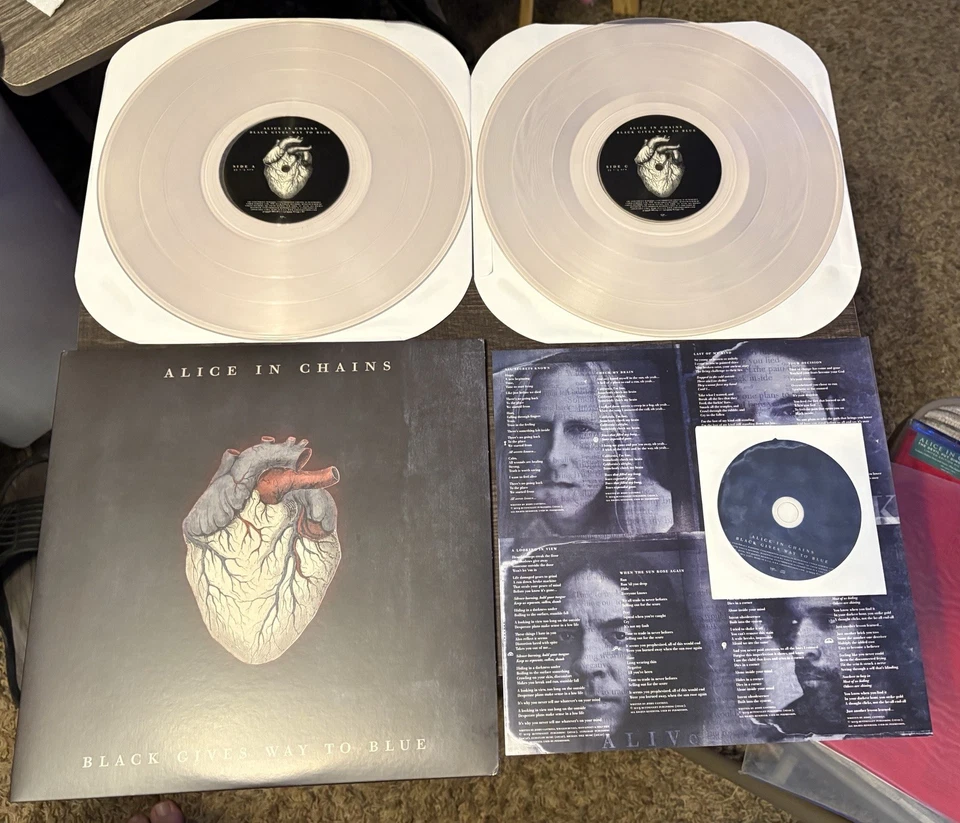 ALICE IN CHAINS Black Gives Way To Blue Clear Vinyl 2xLP + CD OG 2009 Press EX - Image 1 of 4