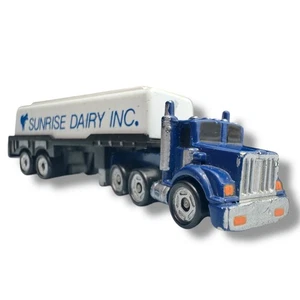 Vintage Micro Action SUNRISE DAIRY Big Rig Semi Truck Trailer 1989 BLUE Cab - Picture 1 of 5