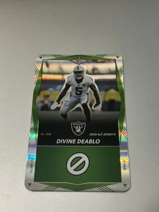2025 UNO Alt Jerseys Lámina Verde Divine Deablo #038 Las Vegas Raiders Fútbol - Imagen 1 de 2