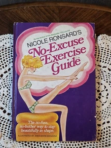 VTG 70s Nicole Ronsard's No-Excuse Exercise Guide HC BCE Retro Fitness Book - Picture 1 of 15