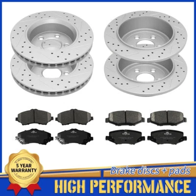 Kit de rotores de disco dianteiros traseiros e pastilhas de cerâmica para Jeep Liberty Dodge Nitro 08 - 11 - Imagem 1 de 4