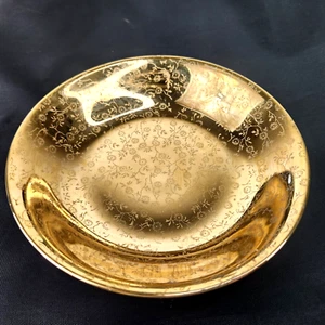 Antique Haviland France 22 karat Gold Plated Porcelain Plate 6" - Picture 1 of 10