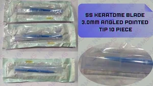 SS Keratome Blade 3.0mm With Angled Pointed Tip Set of 10 Ophthalmic Instruments - Bild 1 von 10