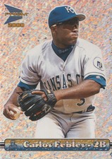 2000 Pacific Prism Baseball Texture Silver #70 Carlos Febles