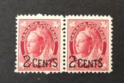 BroadviewStamps Canada #87ii narrow spacing pair.  MNH F-VF CV$160 - Image 1 of 2