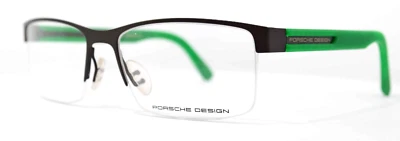 Porsche Design Brille P 8230 Auto Sport Optik 55-17 35 Half Rim Black Green ITA - Bild 1 von 4