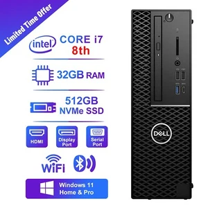 Dell Precision Computer Intel Core i7 8th,32GB RAM,512GB NVMe SSD,Win 11,Wifi+BT - Bild 1 von 7