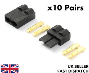 10 pairs TRX (Traxxas compatible) Male & Female Connectors/Plugs/Socket RC LiPo - Picture 1 of 5