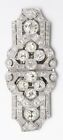 Adstar Diamond Double Clip Brooch 925 Sterling Silver Round Handmade Jewelry