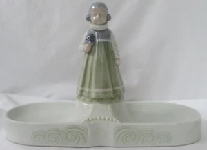 RARA BANDEJA DOBLE ROSENTHAL KUNST DEPARTAMENTO DE PORCELANA NIÑA CON FLORES - Imagen 1 de 8