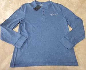Hurley Welcome to Paradise mens long sleeve shirt SMALL blue long sleeve NEW - Picture 1 of 5
