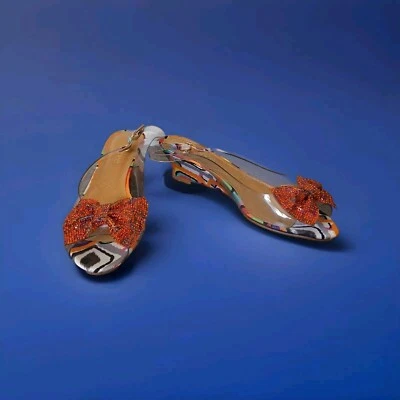 J Renee Talla 9.5 Vinilo Transparente Tacones de Cuña Lazo Rojo, Multicolor  Foto 1 de 4