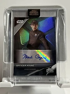 2023 Topps Black Chrome Star Wars OFFICER M'KAE AUTOGRAPH Mark Capri A-CA - Picture 1 of 2