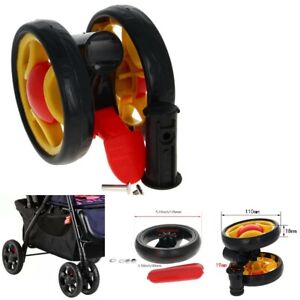 1/2/4Pcs Strollers Wheel Plastic w Brake Wheel Single/Double/Rotating Wheel