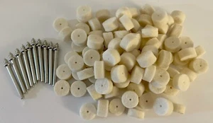 DREMEL LOT: (100) 414 FELT POLISHING WHEELS 1/2" AND (10) 401 MANDRELS - Picture 1 of 6