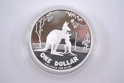 2007 Australia One Dollar One Ounce Proof Kangaroo by Rolf Harris - Image 1 of 4