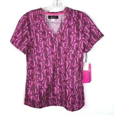 Koi Lite Performance XS Scrubs Stretch Bliss Racy Reptile Style#350PR-RYP -New - Image 1 of 4