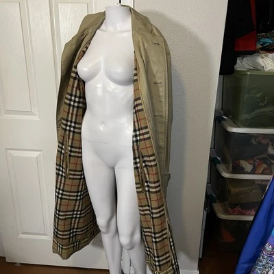 Burberry Prosum Тренч винтажный женщина Nova чек шерсти вкладыш двубортный - Изображение 1 из 4