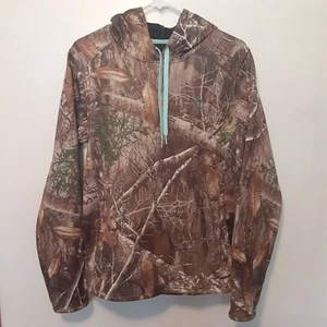 Real Tree Camouflage Hoodie Youth Medium 8-10 Girls Sweatshirt Edge - Picture 1 of 8
