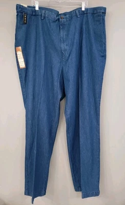NUEVO 50x34 - Pantalones de mezclilla Haggar de trabajo a fin de semana grandes y altos azules calce clásico Foto 1 de 4