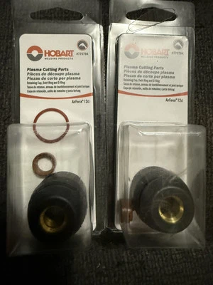 2 unidades - Hobart 770794 piezas de corte por plasma 12ci taza de retención, anillo giratorio y junta tórica Foto 1 de 2